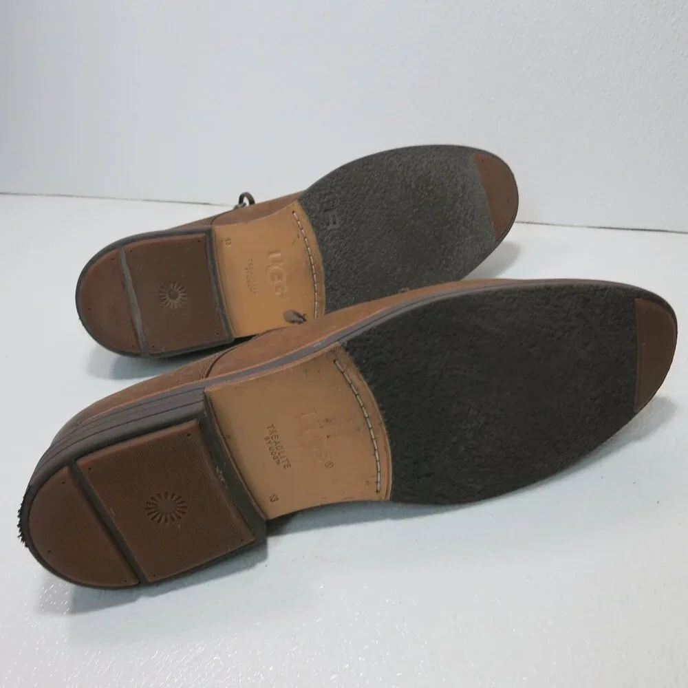 UGG Australia Mens Jovin 1018689 Brown Leather Oxford Treadlite Shoes US Men 13